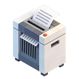 Isometric Printer Copier Icon - Office Equipment