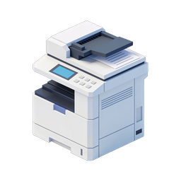3D Isometric Printer Icon for Office Use