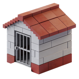 Stylized Prison Building Icon for Legal Content