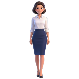 Professional Business Woman 3D Character Icon