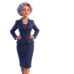 Professional Business Woman 3D Character Icon
