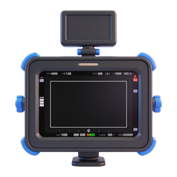 Professional Video Camera Icon - 3D Clay Style