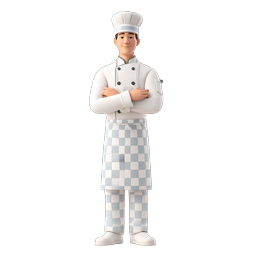 Professional Chef Character Icon - Culinary 3D Illustration