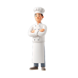 Professional Chef Character 3D Icon | Culinary Expert