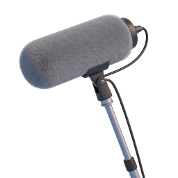 Professional Shotgun Microphone Icon - Broadcast Audio Equipment