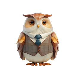Professionelles Business-Eulen-Maskottchen-Icon - Weiser Unternehmenscharakter