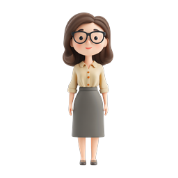 Professional Woman 3D Character Avatar Icon