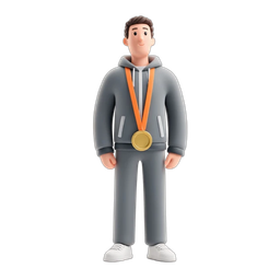 Stylized Sports Medal Icon for Achievements