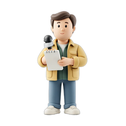 Charming Reporter Icon for Journalism Applications