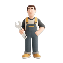 Friendly Mechanic Icon for Automotive Services