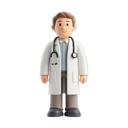 Friendly Doctor Character Icon for Healthcare Use