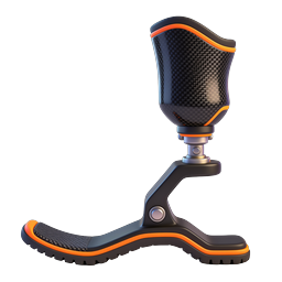 Modern Prosthetic Leg Carbon Fiber 3D Icon