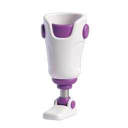 Icône médicale 3D de jambe prothétique moderne