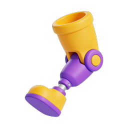Icône 3D de jambe prothétique - Médical et Santé
