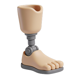 Prosthetic Leg Icon - Medical & Healthcare 3D Icon