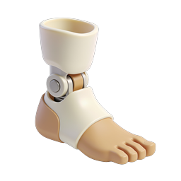 Prosthetic Leg Medical Icon | 3D Rendered