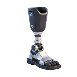 Prothesenbein-Icon - Medizinische Prothese 3D-Rendering