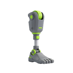 Prosthetic Leg Icon - Modern Medical 3D Illustration