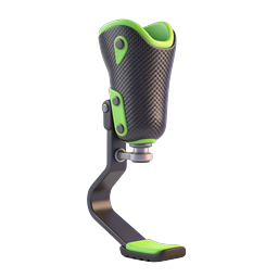 Icône 3D de jambe prothétique moderne | Dispositif médical
