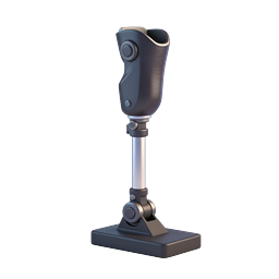 Prosthetic Leg Medical Icon - 3D Realistic Design