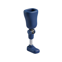 Prosthetic Leg 3D Medical Icon for Healthcare