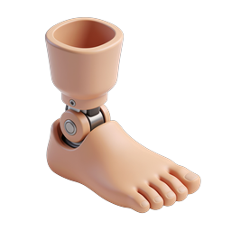 Prosthetic Leg Icon - 3D Medical Illustration