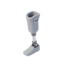 Prosthetic Leg Medical Icon | 3D Healthcare Illustration