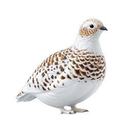 Realistic Ptarmigan Bird Icon - Wildlife Nature Illustration