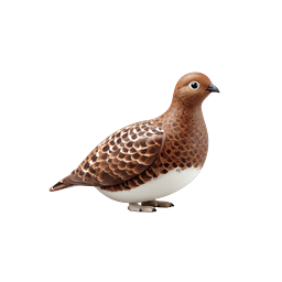 Realistic Ptarmigan Bird Icon - Wildlife Nature Illustration