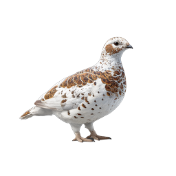 Realistic Ptarmigan Bird Winter Plumage Icon