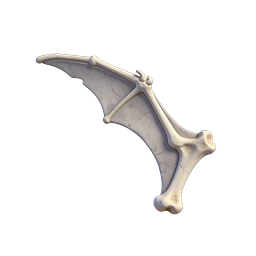 Realistic Pterosaur Wing Fossil Icon - 3D Rendered