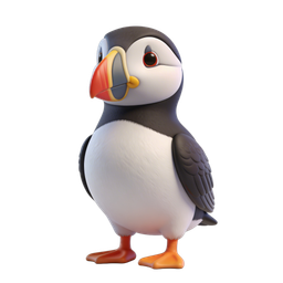 Cute Puffin Icon for Wildlife and Nature Themes