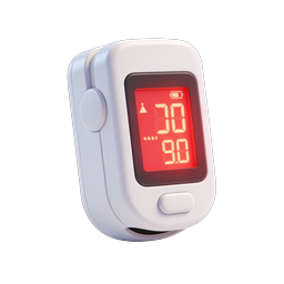 Pulse Oximeter Medical Device Icon - 3D Render