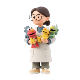 Engaging Puppet Teacher Icon for Educational Content