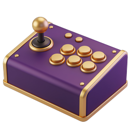Premium Purple Arcade Fight Stick Controller Icon