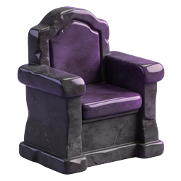 Luxury Purple Marble Armchair 3D Icon