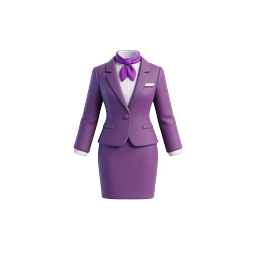 Biểu tượng 3D Bộ Vest Nữ Công Sở Màu Tím - Đồng Phục Chuyên Nghiệp