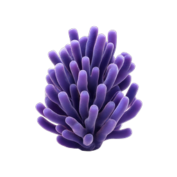 Purple Coral Anemone 3D Realistic Icon
