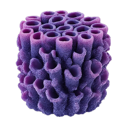 Purple Coral Cluster Realistic 3D Icon