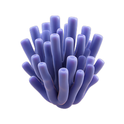 Purple Coral Sea Anemone Clay Icon | 3D Marine Life