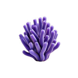 Purple Coral 3D Icon - Vibrant Marine Life Asset