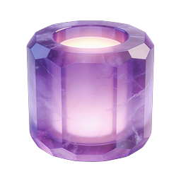 Purple Crystal Candle Holder | 3D Gemstone Icon