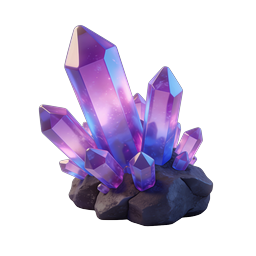 Purple Crystal Cluster - Magical Gem Icon | Fantasy Asset