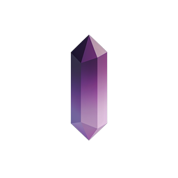 Purple Crystal Icon - 3D Gemstone Vector Design
