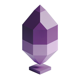 Purple Crystal Trophy 3D Icon - Premium Gem Design