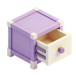 Stylish Purple Drawer Icon for Modern UI/UX Projects