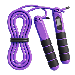 Purple Jump Rope Icon - Fitness & Cardio Equipment