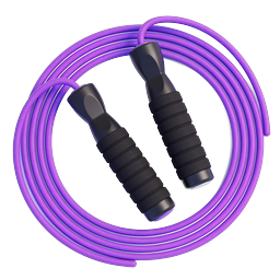 Purple Jump Rope Fitness Equipment Icon