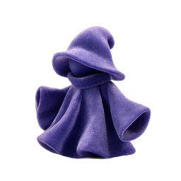 Purple Mage Cloak Icon - Mystical Wizard 3D Design