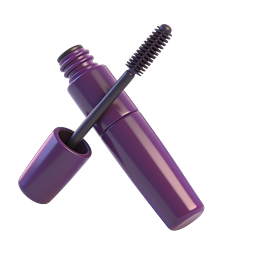 Purple Mascara Tube Icon | 3D Cosmetics Beauty